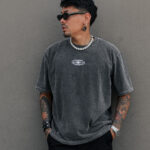 Remera Over Batik Bordado